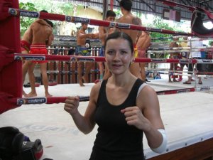 Melissa Ray at her home away from home, Eminent AIr Boxing Gym 
